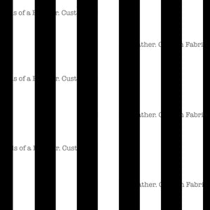 Printed 1" Black & White Vertical Stripes