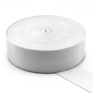 UNI-TRIM 38mm Double Knitted White Elastic