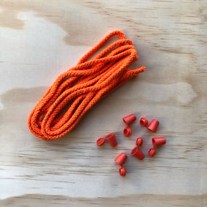 Cord & 6 Bell Stops Pack - Bright Orange