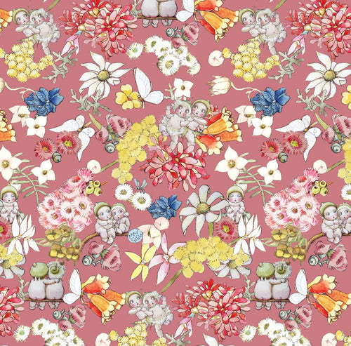 May Gibbs ~ Gumnut Friends Rose ~ Sky