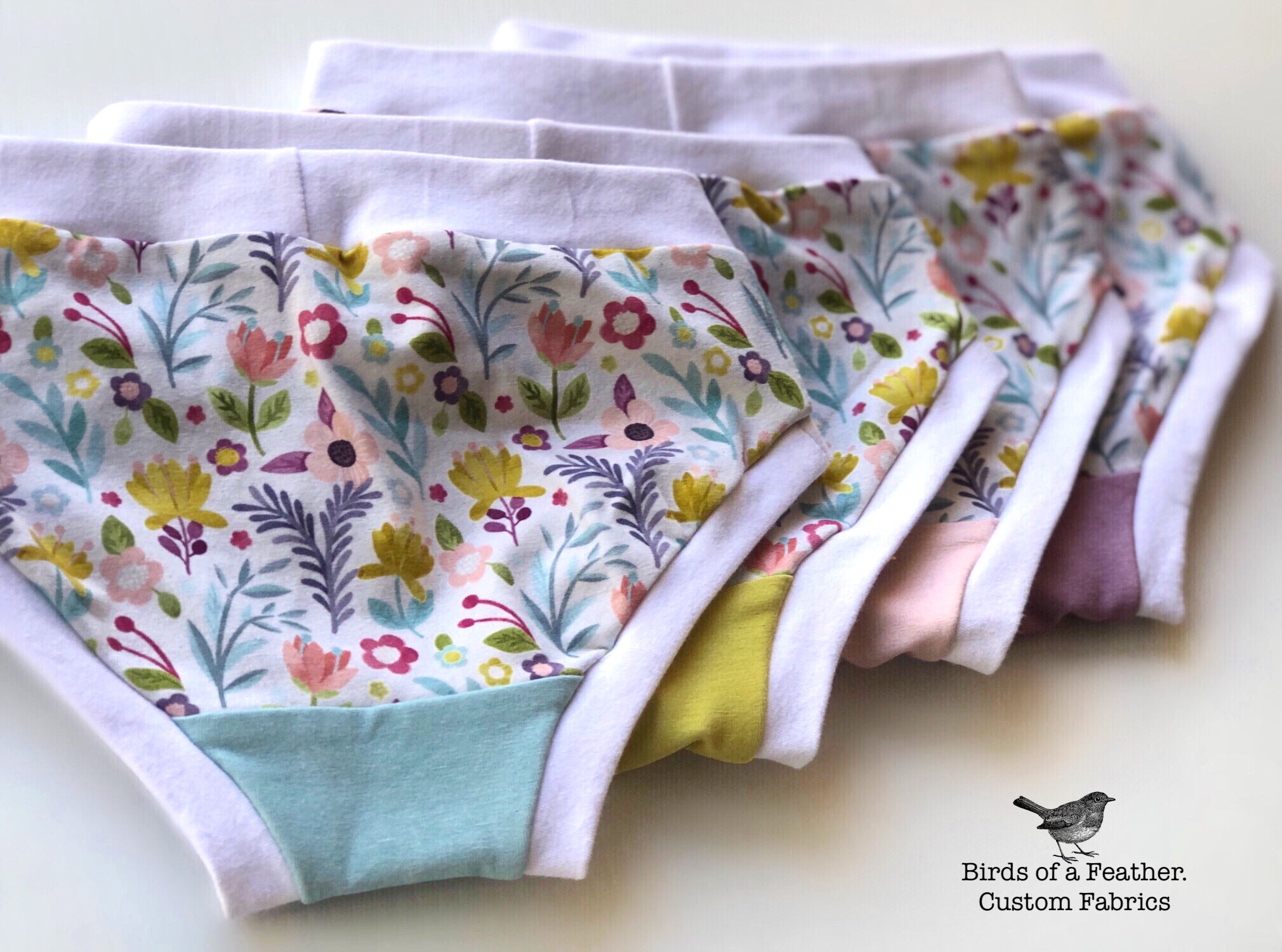 Sweet Vintage - Children's Underwear Panel – Birds of a Feather