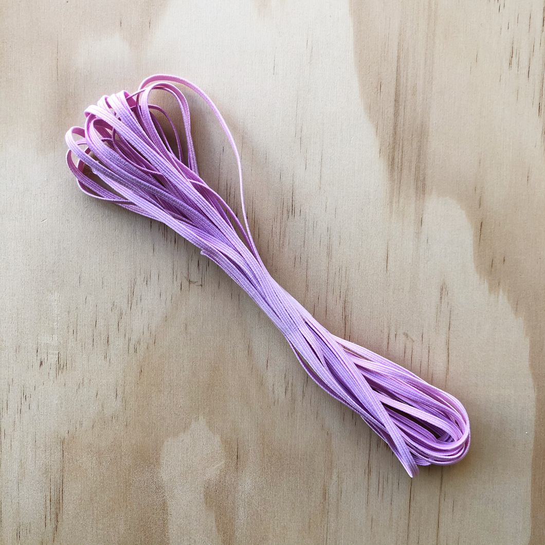 Pink 3mm Braided Flat Elastic (5, 10 or 20 Metres Hanks)
