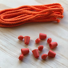 Cord & 6 Bell Stops Pack - Bright Orange