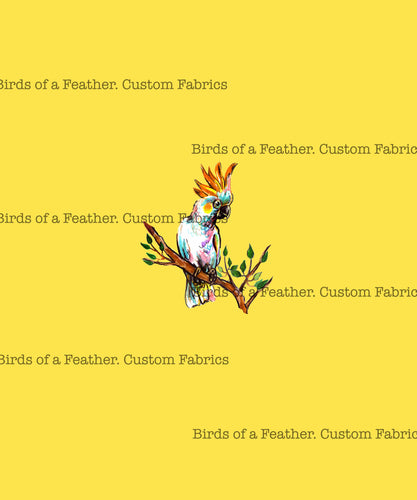 Cockatoo in Tree Panel - Butter