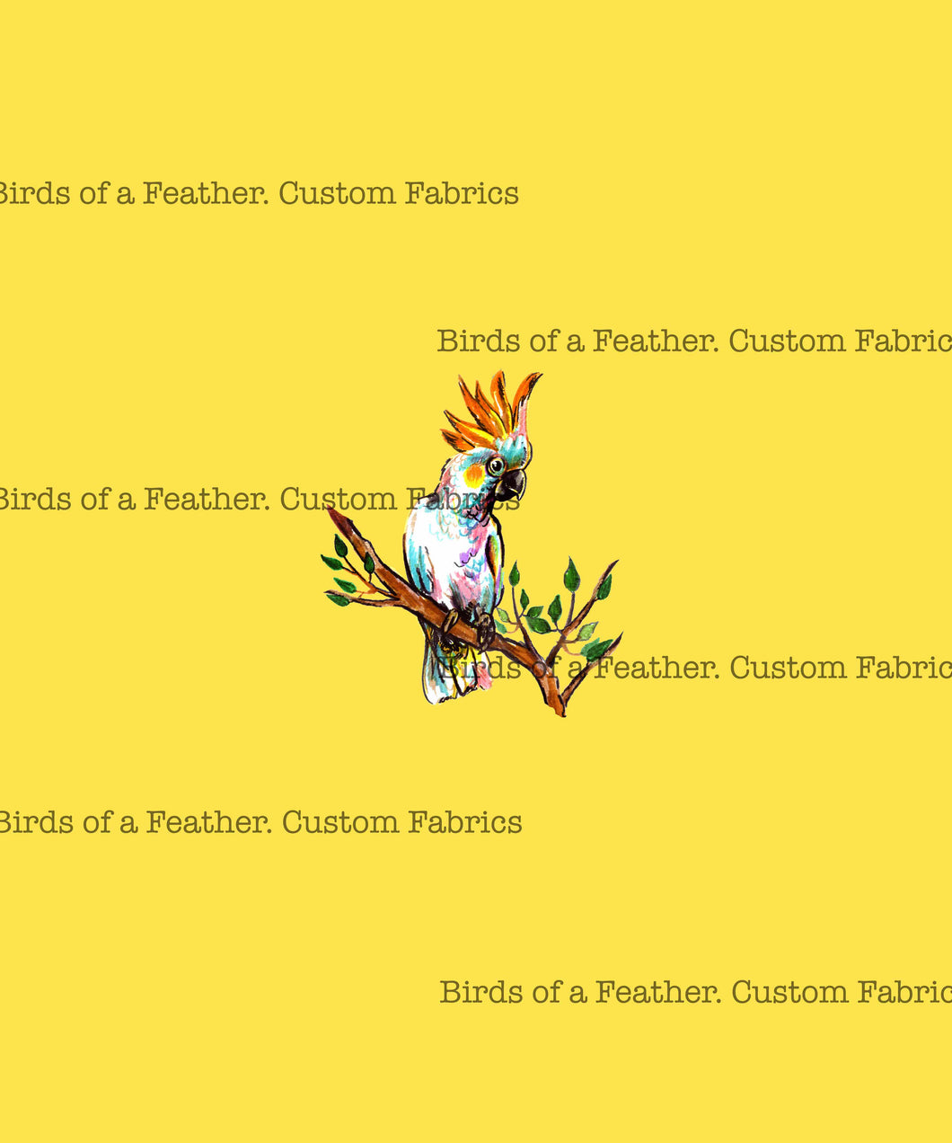 Cockatoo in Tree Panel - Butter