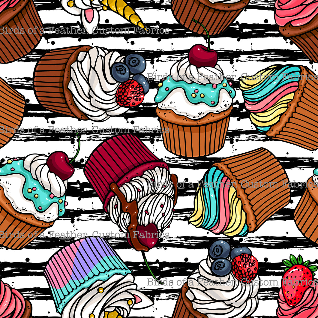 Cupcake Grunge Stripes