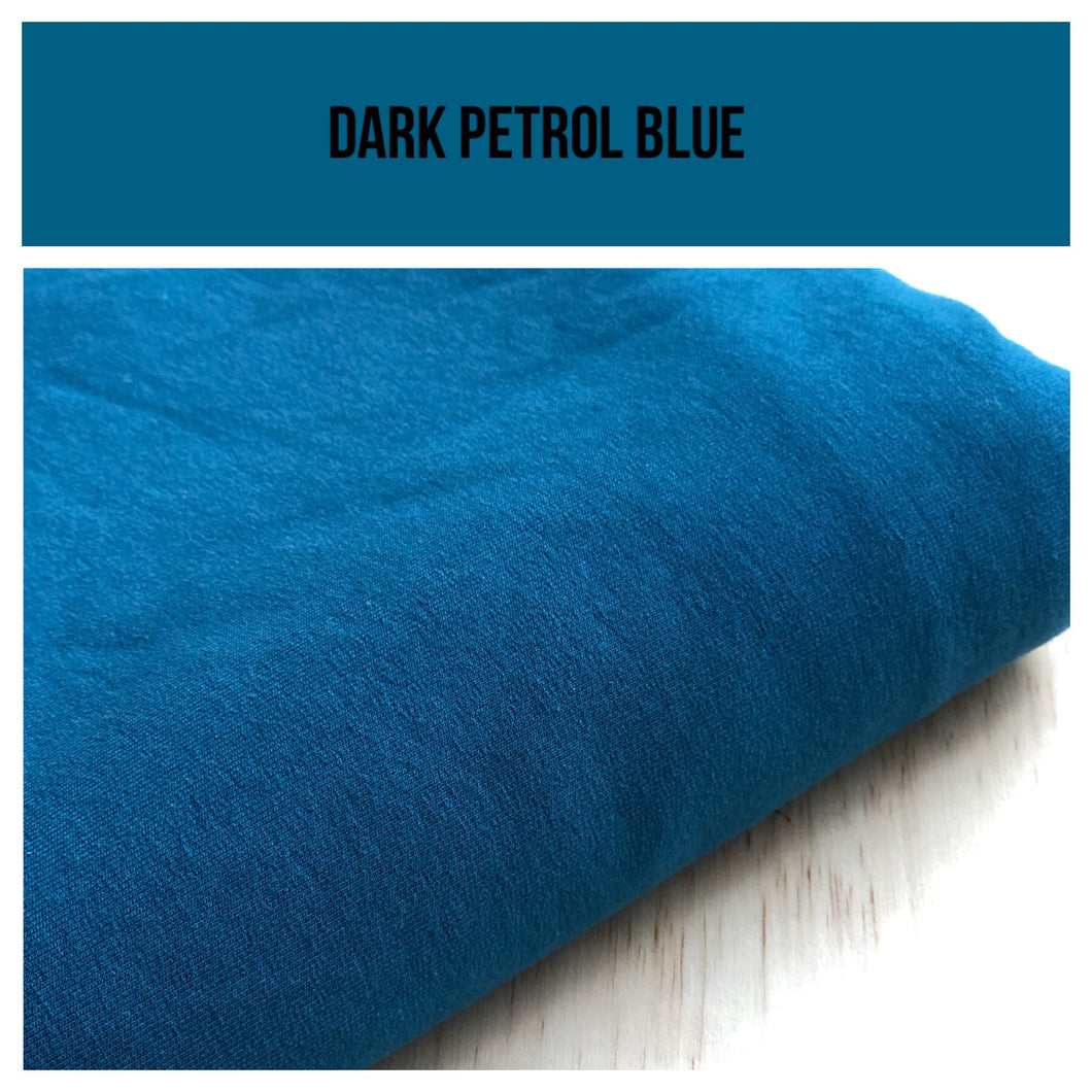 Dark Petrol Blue *FLASH PRE-ORDER* Stretch French Terry 250gsm