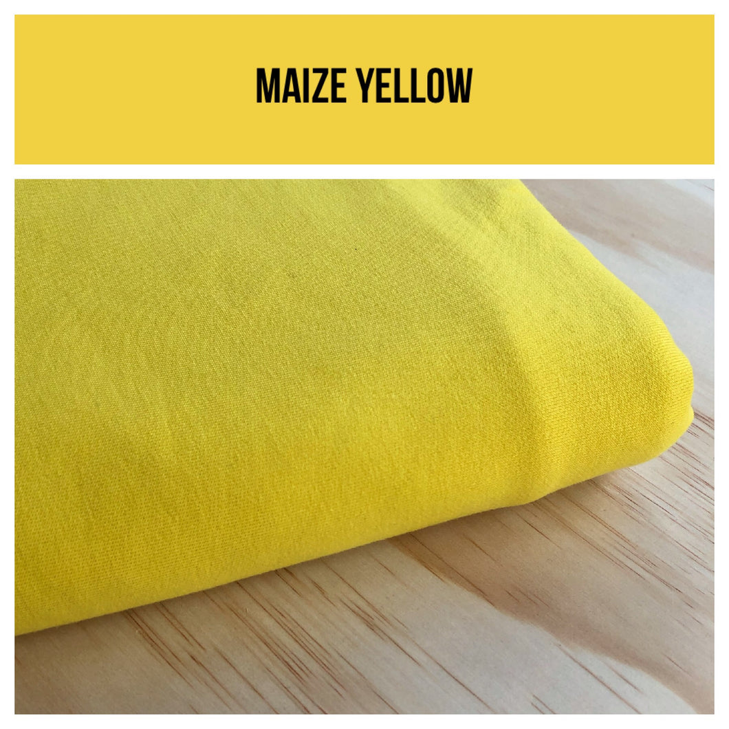 Maize Yellow Stretch French Terry 250gsm