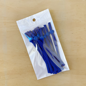 Soft Adjustable DIY Cloth Face Mask Bands - Blue (10 pieces = 5 pairs)