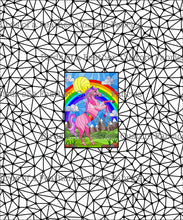 Stained Glass Unicorn Panel