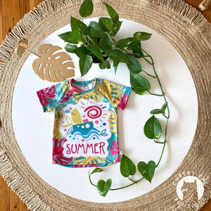 Summer Monstera Leaves Panel
