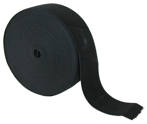UNI-TRIM 50mm Double Knitted Black Elastic