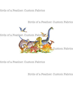 Dino Friends - White Panel (larger scale)