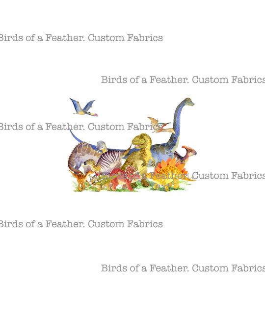 Dino Friends - White Panel (larger scale)