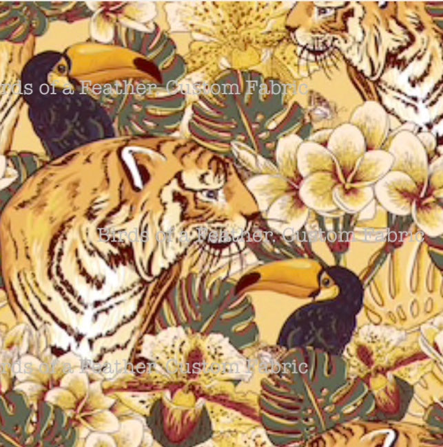 Tigers In Jungle Yellow