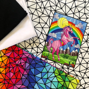 Stained Glass Unicorn Panel